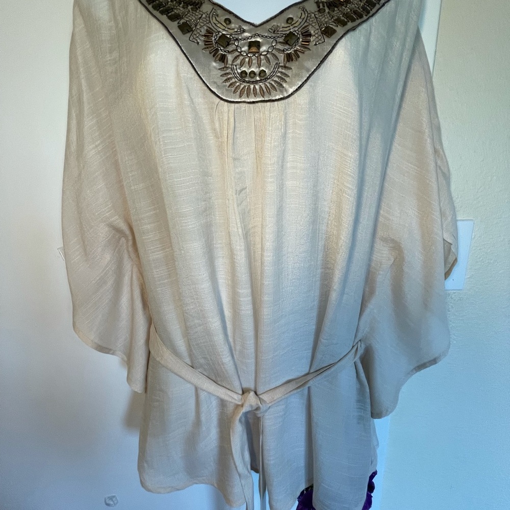 I.N. Studio Embroidered Tunic with Belt